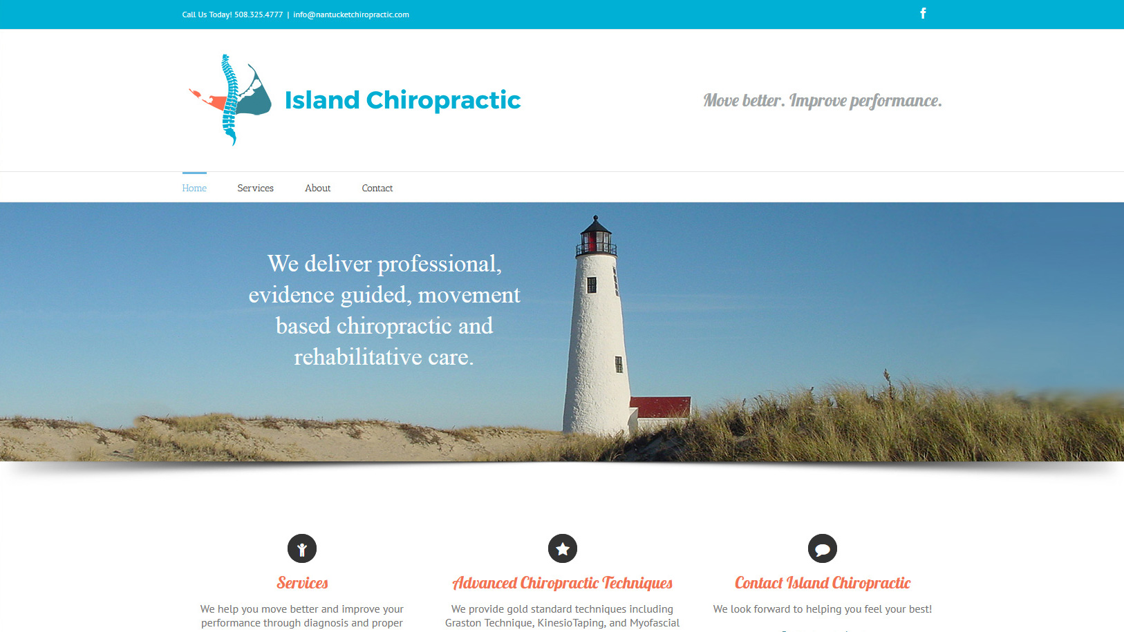 Portfilio Island Chiropractic website design